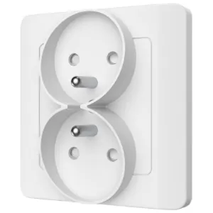 Obrazek Gniazdo podwójne Z/U SILVA white 46137