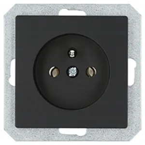 Obrazek Gniazdo pojedyncze 2p+z MEDIUM black 33508