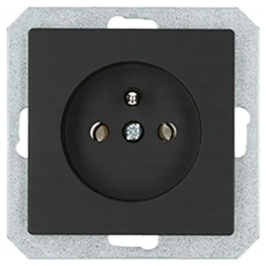 Obrazek Gniazdo pojedyncze 2p+z MEDIUM black 33508