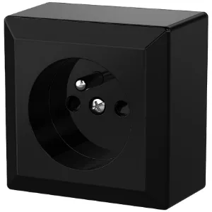 Obrazek Gniazdo pojedyncze Z/U GAO black 20465