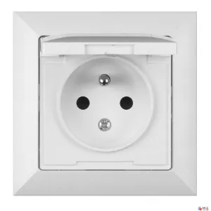 Obrazek Gniazdo pojedyncze IP44 POLA white 33030