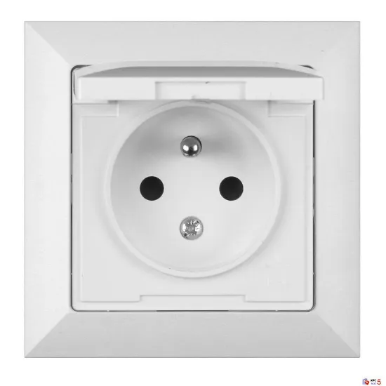 Obrazek Gniazdo pojedyncze IP44 POLA white 33030