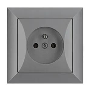 Obrazek Gniazdo pojedyncze POLA silver 33108