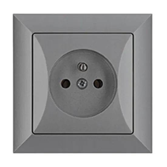 Obrazek Gniazdo pojedyncze POLA silver 33108