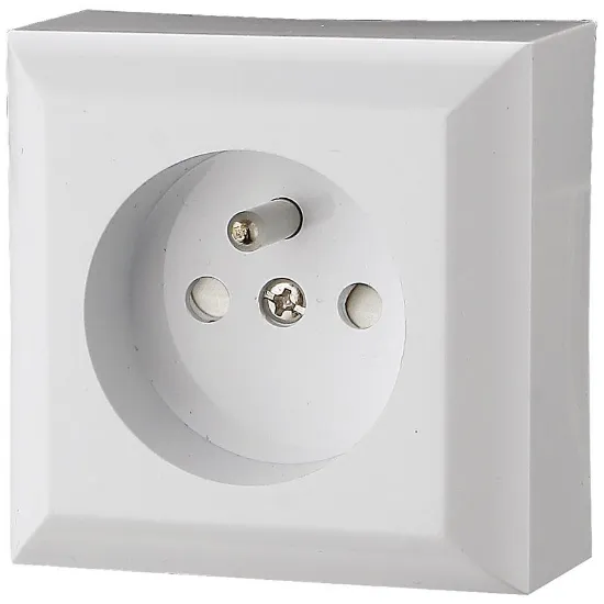 Obrazek Gniazdo pojedyncze Z/U IP20 GAO white 20455