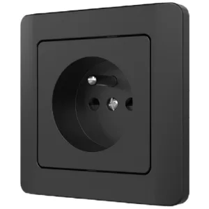 Obrazek Gniazdo pojedyncze Z/U SILVA black 46220