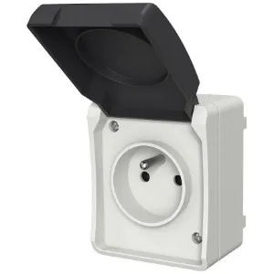 Obrazek Gniazdo Z/U AQUA PLUS IP54 grey 40114