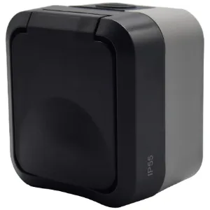 Obrazek Gniazdo Z/U Dymne AQUA PRO IP55 grey 60326