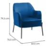 Obrazek Fotel Bob WX-2924 Blue Velvet 16