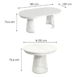 Obrazek Stół Rozkładany Garda Biały/Biel Alpejska