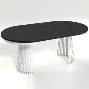 Obrazek Stół Rozkładany Garda Biały/Czarne Drewno