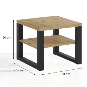 Obrazek Ława Mona 600 + Półka Artisan/Czarny