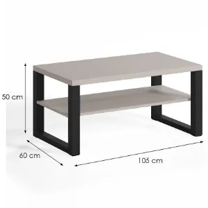 Obrazek Ława Mona 1050 + Półka Kaszmir/Czarny