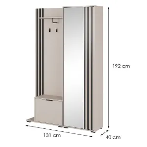 Obrazek Garderoba Nelly Cashmere/Czarny Pop