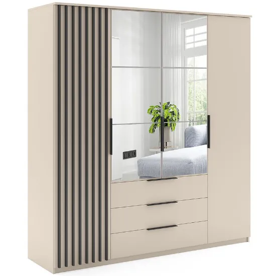 Obrazek Szafa Torino Cashmir/Lamela Czarna