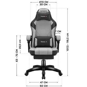 Obrazek Fotel Gamingowy Huzaro Force 3.7 Grey