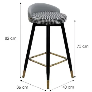 Obrazek Stołek barowy Avalon 11946 szary