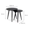 Obrazek Zestaw Stolików Reda Czarny