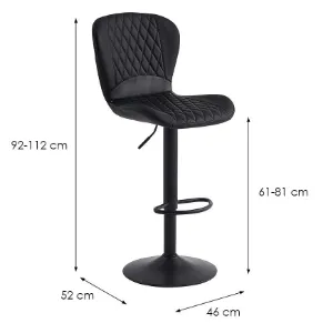 Obrazek Stołek barowy Iris 12026 czarny