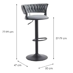 Obrazek Stołek barowy Lexi 12082 szary