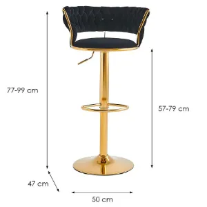 Obrazek Stołek barowy Lexi 12031 czarny