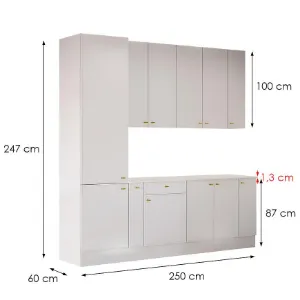 Obrazek Kuchnia Luxeo 250 Biały/Cienka Ramka White Set 1