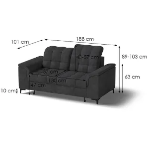 Obrazek Komplet Snap 3+2+1 Bangkok Anthracite