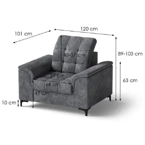 Obrazek Komplet Snap 3+2+1 Bangkok Ash