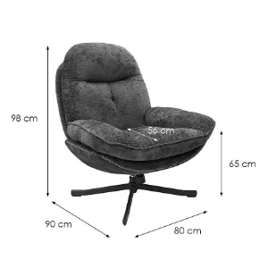 Obrazek Fotel Karmen szenil ciemny szary