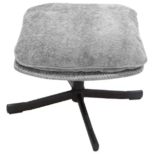 Obrazek Fotel Karmen z podnóżkiem szenil jasny szary