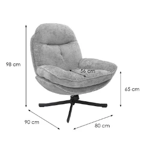 Obrazek Fotel Karmen z podnóżkiem szenil jasny szary