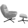 Obrazek Fotel Karmen z podnóżkiem szenil jasny szary