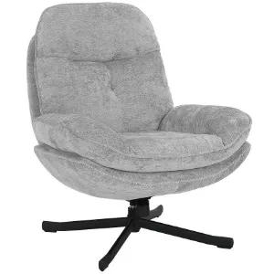 Obrazek Fotel Karmen z podnóżkiem szenil jasny szary