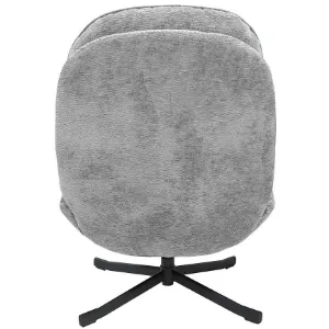 Obrazek Fotel Karmen z podnóżkiem szenil jasny szary