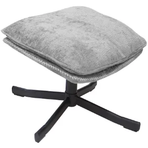 Obrazek Fotel Karmen z podnóżkiem szenil jasny szary