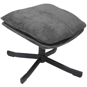 Obrazek Fotel Karmen z podnóżkiem szenil ciemny szary