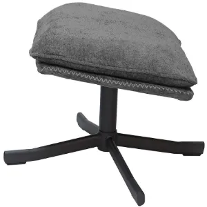 Obrazek Fotel Karmen z podnóżkiem szenil ciemny szary