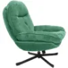 Obrazek Fotel Karmen z podnóżkiem szenil zielony