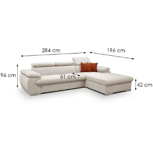 Obrazek Narożnik z funkcją spania Polo Pretty 03 prawostronny