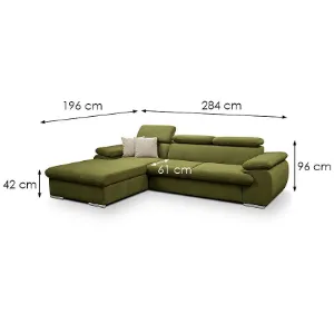 Obrazek Narożnik z funkcją spania Polo Pretty 12 lewostronny