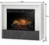 Obrazek Kominek elektryczny Klar 28 biały/czarny marmur