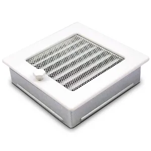 Obrazek Kratka kominkowa biała z żaluzją 17X17 4F1717ZW