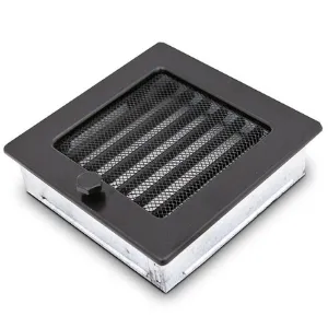 Obrazek Kratka kominkowa czarna z żaluzją 17X17 4F1717ZD