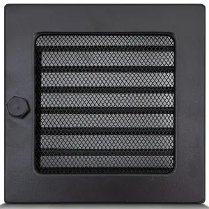 Obrazek Kratka kominkowa czarna z żaluzją 17X17 4F1717ZD