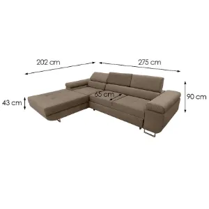 Obrazek Narożnik z funkcją spania Lotus Castel 20 lewostronny