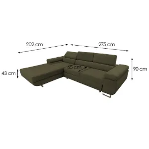 Obrazek Narożnik z funkcją spania Lotus Castel 39 lewostronny