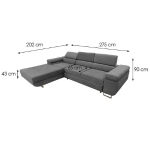 Obrazek Narożnik z funkcją spania Lotus Castel 93 lewostronny