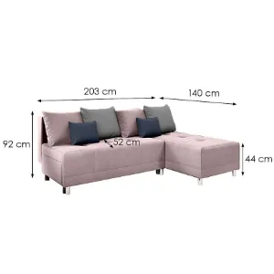 Obrazek Narożnik Max New Vena 10+18+15 różowy