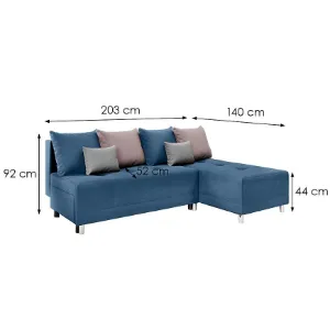 Obrazek Narożnik Max New Vena 12+10+18 niebieski