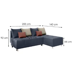 Obrazek Narożnik Max New Vena 15+7+1 granatowy